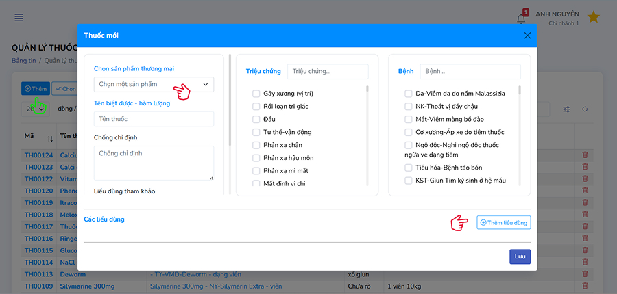 Thêm thuốc mới
