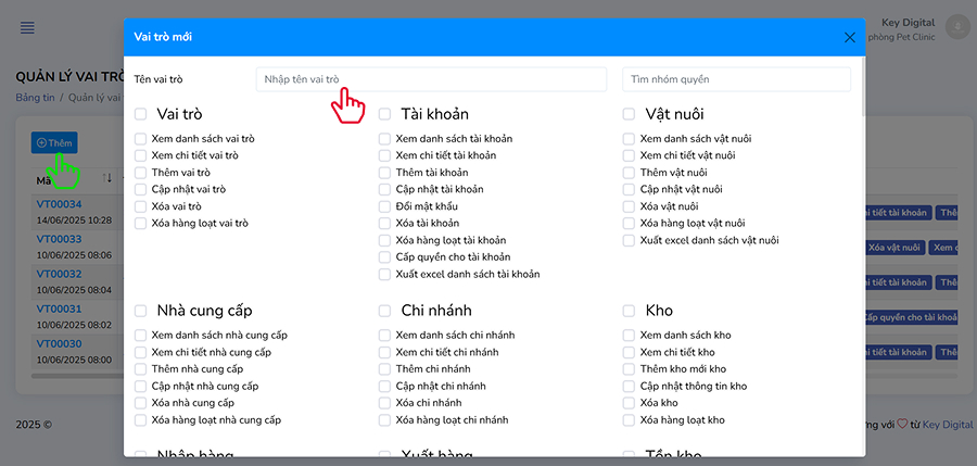 Tạo vai trò mới